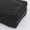 Christian Dior Trotter Canvas Hand Bag Black Silver Auth hk4206A-9