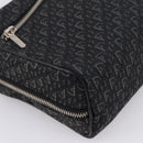 Christian Dior Trotter Canvas Hand Bag Black Silver Auth hk4206A-14