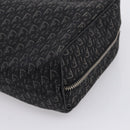 Christian Dior Trotter Canvas Hand Bag Black Silver Auth hk4206A-15