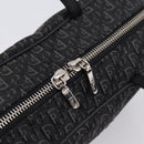 Christian Dior Trotter Canvas Hand Bag Black Silver Auth hk4206A-17
