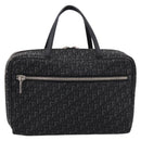Christian Dior Trotter Canvas Hand Bag Black Silver Auth hk4206A-13