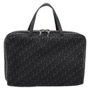 Christian Dior Trotter Canvas Hand Bag Black Silver Auth hk4206A-2