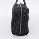 Christian Dior Trotter Canvas Hand Bag Black Silver Auth hk4206A-3