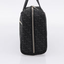Christian Dior Trotter Canvas Hand Bag Black Silver Auth hk4206A-4