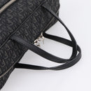 Christian Dior Trotter Canvas Hand Bag Black Silver Auth hk4206A-7