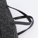 Christian Dior Trotter Canvas Hand Bag Black Silver Auth hk4206A-8