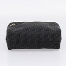 Christian Dior Trotter Canvas Hand Bag Black Silver Auth hk4206A-5