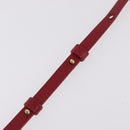 CELINE Trio Shoulder Bag Leather Red Gold Auth hk4207-10
