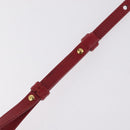 CELINE Trio Shoulder Bag Leather Red Gold Auth hk4207-9