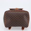 CELINE Macadam Canvas Backpack PVC Leather Brown Gold Auth hk4209-5