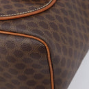 CELINE Macadam Canvas Backpack PVC Leather Brown Gold Auth hk4209-14