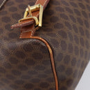 CELINE Macadam Canvas Backpack PVC Leather Brown Gold Auth hk4209-16