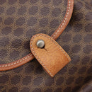 CELINE Macadam Canvas Backpack PVC Leather Brown Gold Auth hk4209-19