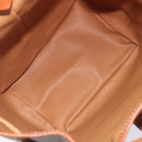 CELINE Macadam Canvas Backpack PVC Leather Brown Gold Auth hk4209-11
