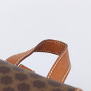 CELINE Macadam Canvas Backpack PVC Leather Brown Gold Auth hk4209-8
