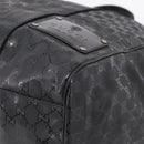 GUCCI GG Implementation Hand Bag PVC Leather Black Silver Auth hk4211A-10