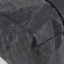 GUCCI GG Implementation Hand Bag PVC Leather Black Silver Auth hk4211A-13