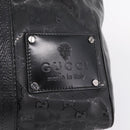 GUCCI GG Implementation Hand Bag PVC Leather Black Silver Auth hk4211A-14