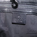 GUCCI GG Implementation Hand Bag PVC Leather Black Silver Auth hk4211A-18