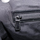 GUCCI GG Implementation Hand Bag PVC Leather Black Silver Auth hk4211A-22