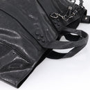 GUCCI GG Implementation Hand Bag PVC Leather Black Silver Auth hk4211A-6