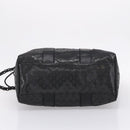 GUCCI GG Implementation Hand Bag PVC Leather Black Silver Auth hk4211A-9