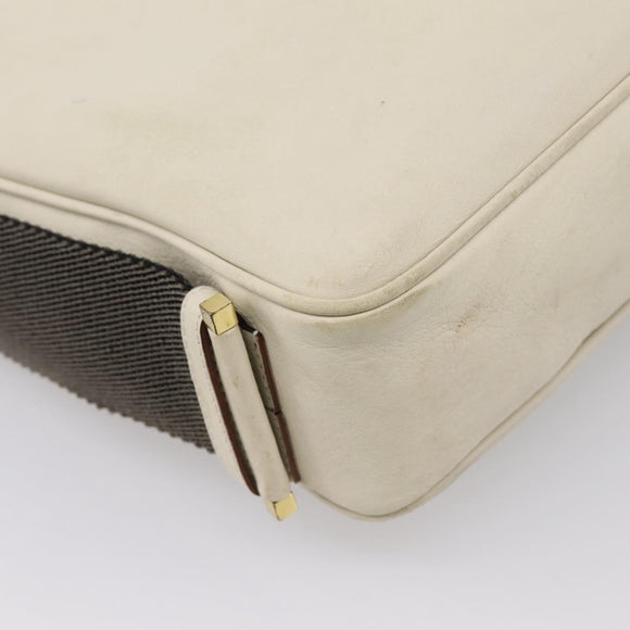 GUCCI Shoulder Bag Leather Beige Gold 92732 Auth hk4212