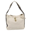 GUCCI Shoulder Bag Leather Beige Gold 92732 Auth hk4212-2