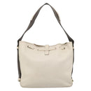 GUCCI Shoulder Bag Leather Beige Gold 92732 Auth hk4212-3