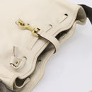 GUCCI Shoulder Bag Leather Beige Gold 92732 Auth hk4212-6
