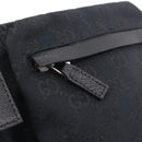 GUCCI GG Canvas Waist bag Black Silver 28566 Auth hk4213V-16
