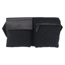GUCCI GG Canvas Waist bag Black Silver 28566 Auth hk4213V-2