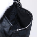 GUCCI GG Canvas Waist bag Black Silver 28566 Auth hk4213V-20