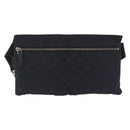 GUCCI GG Canvas Waist bag Black Silver 28566 Auth hk4213V-3