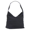 GUCCI Hand Bag Nylon Outlet Black Silver Auth hk4214-1