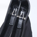 GUCCI Hand Bag Nylon Outlet Black Silver Auth hk4214-10