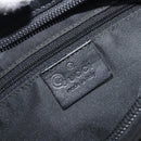 GUCCI Hand Bag Nylon Outlet Black Silver Auth hk4214-19