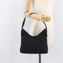 GUCCI Hand Bag Nylon Outlet Black Silver Auth hk4214-25