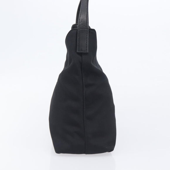 GUCCI Hand Bag Nylon Outlet Black Silver Auth hk4214