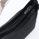GUCCI Hand Bag Nylon Outlet Black Silver Auth hk4214-6