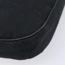 GUCCI GG Canvas Hand Bag Black Gold 145811 Auth hk4216-17