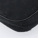 GUCCI GG Canvas Hand Bag Black Gold 145811 Auth hk4216-18
