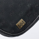 GUCCI GG Canvas Hand Bag Black Gold 145811 Auth hk4216-19