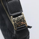 GUCCI GG Canvas Hand Bag Black Gold 145811 Auth hk4216-20