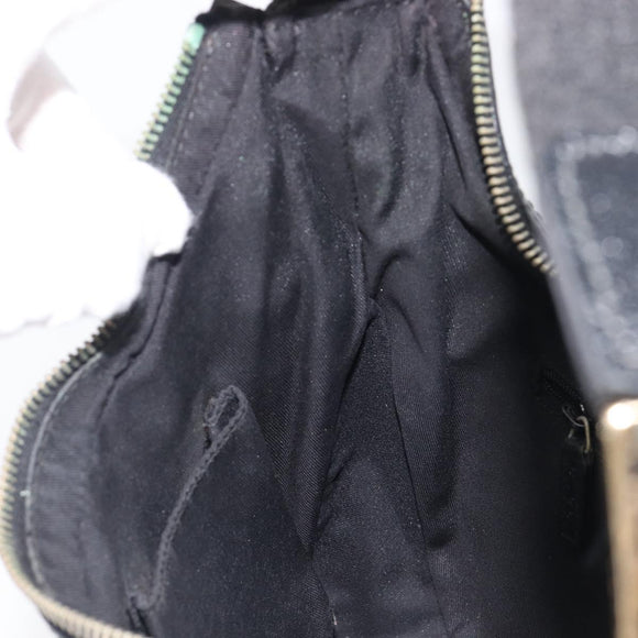 GUCCI GG Canvas Hand Bag Black Gold 145811 Auth hk4216