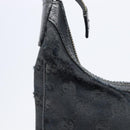 GUCCI GG Canvas Hand Bag Black Gold 145811 Auth hk4216-4