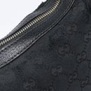 GUCCI GG Canvas Hand Bag Black Gold 145811 Auth hk4216-5