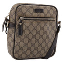 GUCCI GG Supreme Shoulder Bag PVC Beige Gold 233268 Auth hk4217-1
