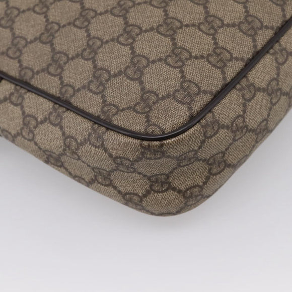 GUCCI GG Supreme Shoulder Bag PVC Beige Gold 233268 Auth hk4217
