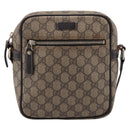 GUCCI GG Supreme Shoulder Bag PVC Beige Gold 233268 Auth hk4217-2